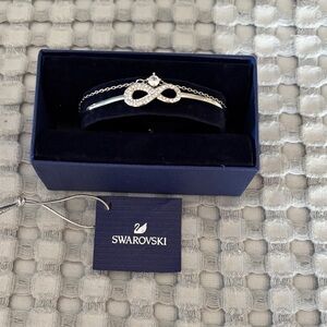Swarovski Silver and Black Infinity Bracelet